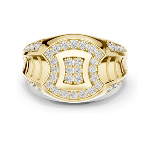 Bague pour femme sertie de diamants et de moissanites, 0,814 CT VVS-VS EF, diamants de laboratoire, or 18 carats, 14 carats, 10 carats et argent 925, rose - Product Image 3