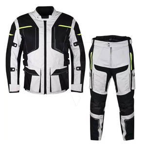 Traje de Motociclismo D-Ride de Dos Piezas en Cordura 600D Blanco y Negro Personalizado, Transpirable, Anti-UV, Ropa Deportiva de Alta Calidad OEM - Product Image 1