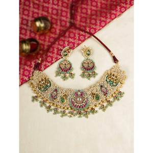 ชุดสร้อยคอเครื่องประดับชุบทองหลากสีโดย MR-S652M Mishr - Product Image 1