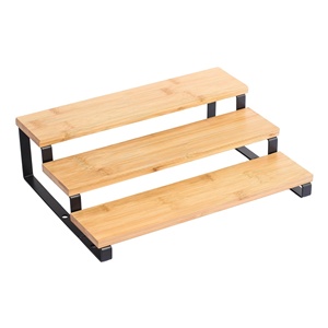 Organizador de Especias de 3 Niveles Negro/Bambú de elie - Product Image 1