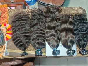 Extensions de cheveux humains vierges indiens personnalisés de qualité supérieure Double trame eau corporelle légère Yaki crépus droits lâches profonds - Product Image 5