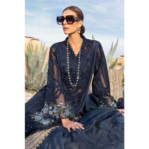 ชุดส่าหรีแบบปากีสถาน ปักลายสวยงาม น้ำหนักเบา 3 ชิ้น ชุดเดรสสำหรับงานเลี้ยงอย่างเป็นทางการสำหรับผู้หญิง สามารถปรับแต่งสี โลโก้ และดีไซน์ได้ตามต้องการ - Product Image 4