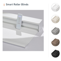 Tirai Gulung Elektrik Tuya Smart WiFi Bertenaga Baterai, Kompatibel dengan Matter, 100% Blackout, dengan Remote Control