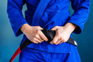 Jiu Jitsu Gi-tejido de perlas, azul, negro, blanco, azul marino, Rosa - Product Image 3