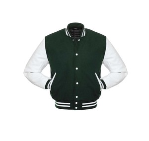 Chaqueta Universitaria Varsity 100% Lana, Chaqueta Bomber Universitaria Bordada de Talla Grande para Estudiantes - Product Image 2