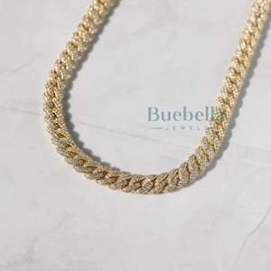 Nueva llegada Iced Out 8,5mm Moissanite Miami Cadena de eslabones cubanos Oro blanco VVS Collar Pass Diamond Tester para hombres - Product Image 6