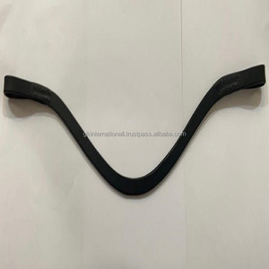 Bandeau équitation en cuir noir, vente en gros, 1 pièce, cuir de vache complet, forme incurvée, bracelet pour bride - Product Image 5