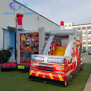 Fire Truck Theme Inflatable Bounce House Bouncy Castle with Slide Commercia Inflatable Bouncer Combo Slide <strong>Jumping</strong> Castle - Product Image 3