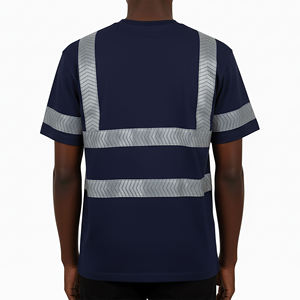 T-shirt de sécurité réfléchissant noir, vêtements de travail, t-shirt haute visibilité d'hiver, manches longues, chemise de travail - Product Image 6