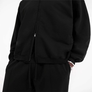 Vente directe d'usine, meilleur design, sweat à capuche zippé pour homme, basique, coton mélangé, surdimensionné, lourd, sweat à capuche entièrement zippé, logo personnalisé - Product Image 4