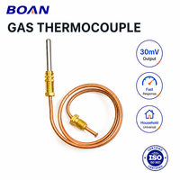 Sensor Termokopel Tembaga M8x1 Ulir Tetap 600mm Pengganti Universal untuk Pemanas Air Gas, Keamanan RV & Penggunaan Rumah Tangga