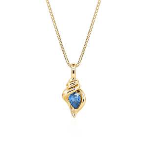สร้อยคอเปลือกหอยทองคำประดับมุกมอยส์ซาไนต์แบบสั่งทำพิเศษ Jeulia Custom Birthstone - Product Image 1