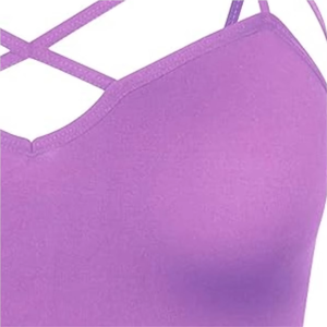 เสื้อชั้นในกีฬาผู้หญิงสีม่วงลาเวนเดอร์ ดีไซน์สายรัดสวยงาม เนื้อผ้านุ่มไร้ตะเข็บ รองรับน้ำหนักเบา เหมาะสำหรับโยคะ ฟิตเนส พิลาทิส และสวมใส่สบายทุกวัน - Product Image 2