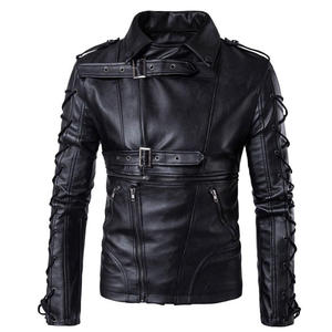 Veste en cuir pour homme en cuir de vache véritable, toile de qualité supérieure, style moto et motard, capuche d'hiver - Product Image 1