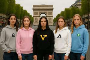 Custom Wholesale Short Sleeve Baseball Hoodie for Adults & Youth Full Button Design Split Color Hood Sleeves Plus Size Feature - Product Image 3