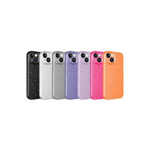 Étui de protection d'appareil photo en silicone souple marbré pailleté de luxe pour iPhone 15 Plus, série Netzy SAFA, coque souple élégante pour XR 7 Plus - Product Image 2