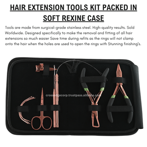 Special Hair Extension Tools kit Microbead Crimping & Removal <b>Plier</b> stainless steel Parting Finger <b>Mini</b> Scissor Loop & Hook tool - Product Image 5