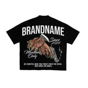 2025 nueva camiseta de Fitness con estampado de letras gráficas de algodón para hombre, camiseta de manga corta con cuello redondo para entrenamiento, camiseta de gimnasio de gran tamaño - Product Image 2