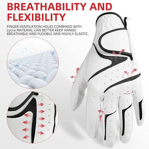<b>Professional</b> <b>Light</b>-Weight Sheepskin Leather Golf Gloves Anti-Slip with Great Feel Long-lasting Hand Fit Customized Logo - Product Image 5