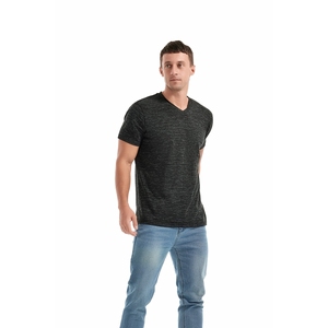 OEM precio de fábrica personalizado cuello en V camisetas 100% algodón logotipo personalizado impresión hombres camisetas de gran tamaño fabricante en Pakistán - Product Image 4