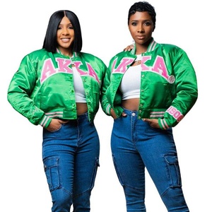 Customized Greek <b>letters</b> Sorority AKA Silk Satin Bomber <b>Jackets</b> patchwork Embroidered Crest <b>mens</b> Bomber <b>Jacket</b> Sorority <b>Jacket</b> - Product Image 5