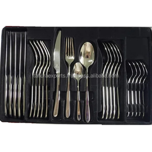 ชุดเครื่องใช้บนโต๊ะอาหารสำหรับตกแต่งงานแต่งงานดีไซน์ใหม่ล่าสุดชุดเครื่องใช้บนโต๊ะอาหารสำเร็จรูปทำด้วยมือทำจากเงินสแตนเลส - Product Image 1