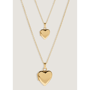 Colliers tendance Mommy + Bb Maison avec pendentif cœur, plaqué or rose, orné de zircon, diamant et perle, pour fiançailles, style religieux - Product Image 1