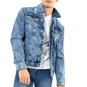 Veste en jean surdimensionnée pour homme, respirante, écologique, coupe-vent, veste d'hiver, col montant, taille plus disponible - Product Image 3