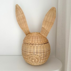 Accessoires d'organisation pour chambre de filles, paniers en rotin tressés à la main pour enfants, paniers en forme d'animaux en gros - Product Image 3