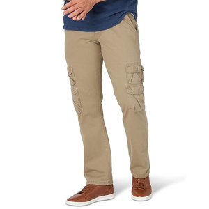 Pantalon en toile pour homme, coupe droite, taille élastique, personnalisable, léger, coton et polyester, design décontracté, personnalisable - Product Image 1