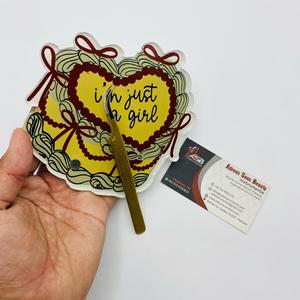 Derniers carreaux de cils en acrylique personnalisés durables je ne suis qu'une fille Carreau de cils Coeur Fleur Design Outils de cils en gros - Product Image 4