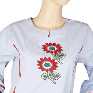 Kurti Bordado para Mujer - Azul Cielo - Product Image 3