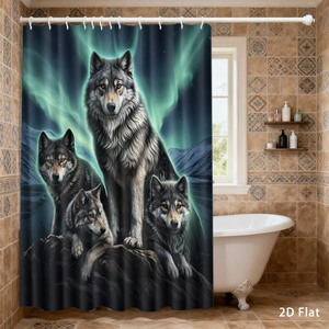 Custom Printed Waterproof Shower Shower <b>Curtain</b> for Bathroom Waterproof Polyester <b>with</b> <b>Hooks</b> - Product Image 1