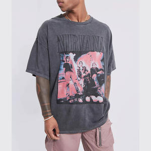 เสื้อยืดผ้าฝ้ายฟอกสีกรดของผู้ชายเสื้อยืดซักได้แอซิดแบบย้อนยุคโลโก้ตามสั่ง100% - Product Image 6