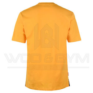Conçu sur mesure T-shirt à manches courtes en coton à séchage rapide pour hommes Chemise de sport à motif solide avec logo imprimé - Product Image 6