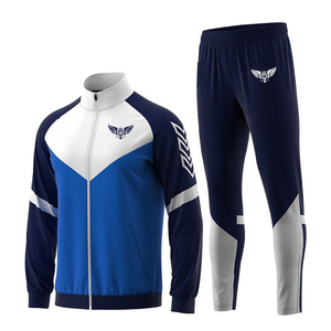 Chándal de fútbol personalizado para hombres adultos Rosa 100% poliéster estampado por sublimación cuello alto secado rápido transpirable todas las estaciones - Product Image 2