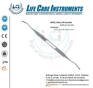 Ensemble de curettes pour sinus Ensemble de 9 pièces en acier inoxydable de haute qualité par Life Care Instruments - Product Image 2