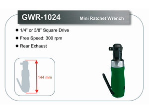 APLUS GWR-1024 <b>1</b>/<b>4</b>" and 3/8" square Driver PNEUMATIC <b>Ratchet</b> Wrench - Product Image 2