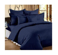 Parure de lit de luxe moderne faite à la main pour hôtel, drap-housse en coton 400TC, écoresponsable, personnalisable, motif uni, couette et édredon