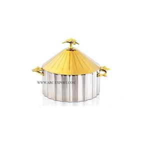 Trabajo de caligrafía islámica Metal Color gris Servidor de alimentos Tazón Mesa de comedor para el hogar Utensilios de cocina Cazuela Plato para servir con tapa - Product Image 2