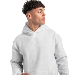 <b>Mens</b> Heavyweight <b>Plain</b> <b>Grey</b> <b>Hoodie</b> Pullover Streetwear Casual Gym Sweatshirt OEM Wholesale Supplier Fleece <b>Hoodie</b> For <b>Mens</b> - Product Image 5