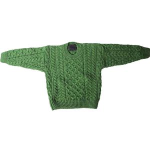 Classic Cable-<b>Knit</b> Pullover Sweater for Boys Thick Wool Blend Winter Season Knitwear with Ribbed Trim - Product Image 3