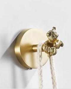 Modern Luxurious <b>Gold</b> Solid Brass Dog <b>Wall</b> <b>Hooks</b> Heavy Duty Coat Hanger Stylish <b>Wall</b> Decorative Rack with Bag <b>Hooks</b> - Product Image 4