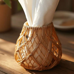 กล่องทิชชูหวายทำมือเป็นมิตรต่อสิ่งแวดล้อมเป็นทางเลือกที่รับผิดชอบต่อสิ่งแวดล้อมสำหรับที่ใส่พลาสติก - Product Image 1