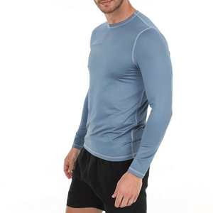 Vêtements d'entraînement de combat de gymnastique Chemises de compression pour hommes en quantité minimale de commande bas Logo personnalisé Vêtements de compression pour hommes avec emballage personnalisé - Product Image 2