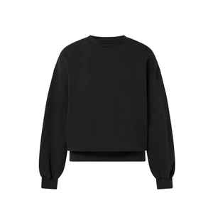 Sweat-shirt unisexe à capuche, col rond, logo personnalisé, sweat-shirt pour homme, molleton en tissu éponge français, anti-boulochage, coupe ample, sweat-shirt noir - Product Image 1