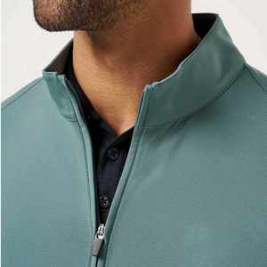 Chemises de golf pour hommes à séchage rapide avec protection UV, col zippé 1/4, t-shirts de sport décontractés, pull à col, personnalisable - Product Image 4