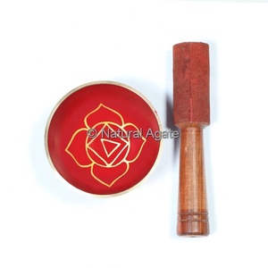 Productos curativos Chakra Cuenco de Canto de Chakra grabado | Comprar ahora piedras naturales Cuenco de Canto de Chakra de garganta para Decoración - Product Image 6