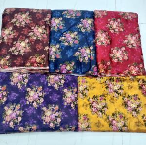 Tela de seda estampada ligera de alta calidad de 44 pulgadas de ancho Ideal para ropa de mujer y pedidos de exportación globales - Product Image 1