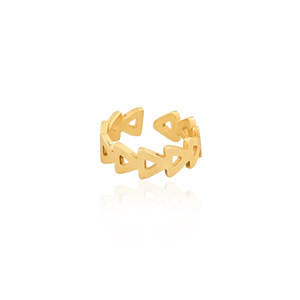 Wholesale 25 Piece Yellow Gold Plated Brass <b>Adjustable</b> <b>Ring</b> Handmade Designer Minimalist Wedding Engagement Gift Stylish - Product Image 1